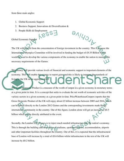 The Impact of the London Olympics on the UK Economy