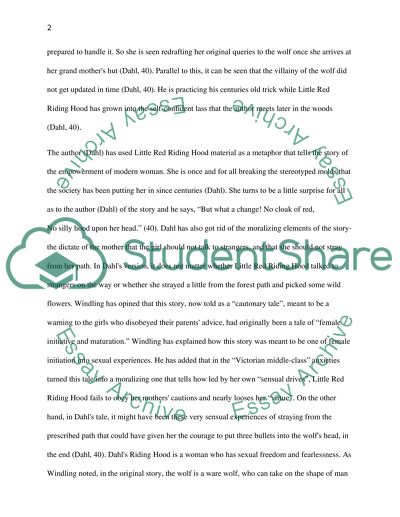 Little Red Riding Hood and the Wolf by Roald Dahl