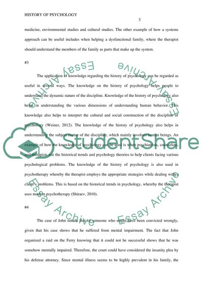 History of Psychology