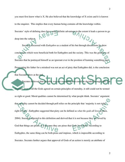 Philosophy of Socrates