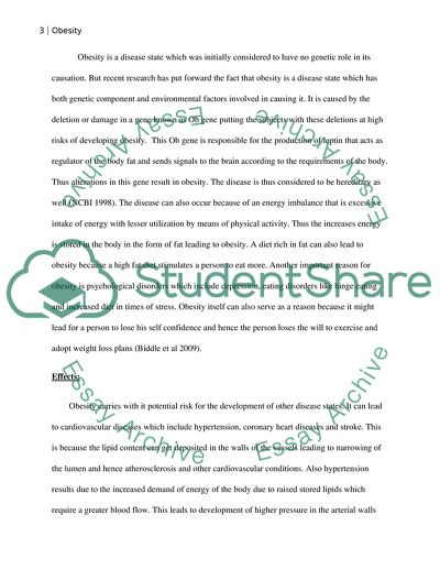 Obesity as a Pathological Condition