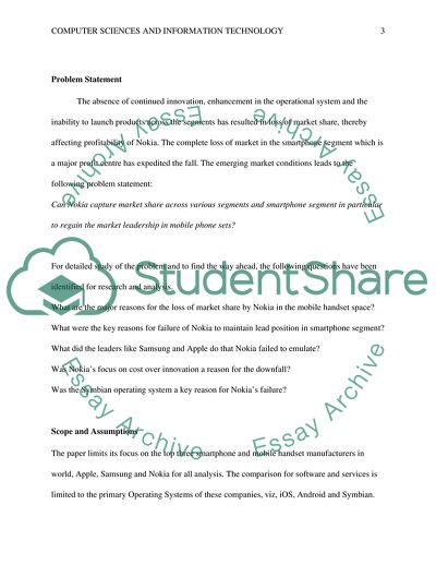 Market Sector Ambitions of Nokia Corporation