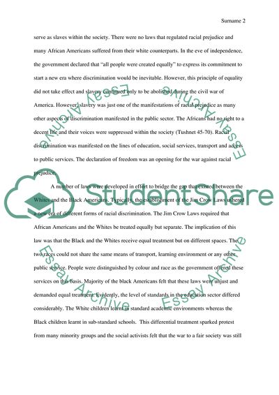 Progressive Transformation of the US Discriminatory Laws