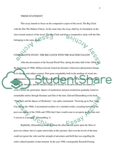 Comparison of Big Clock and Maltese Falcon