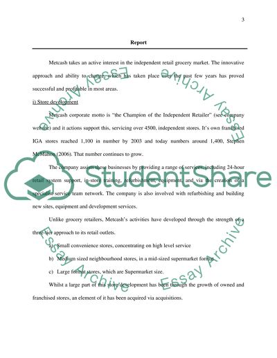 Promoting Innovation and Change: Metcash Trading