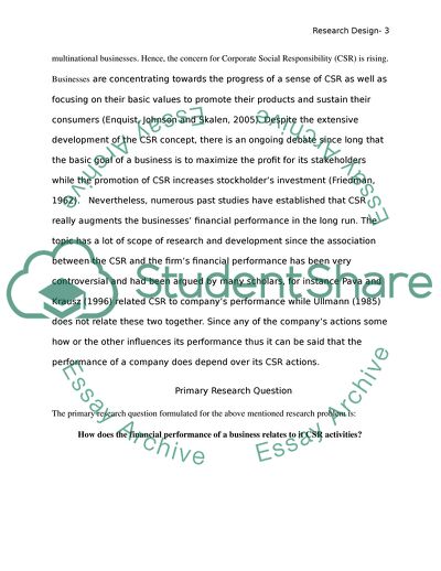 How Does the Financial Performance of a Business Relates to It CSR Activities