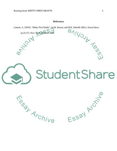 Shitty First Drafts by Lamott