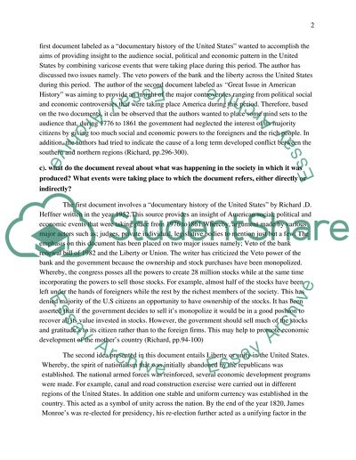 Aspect of the US History 1776-1861