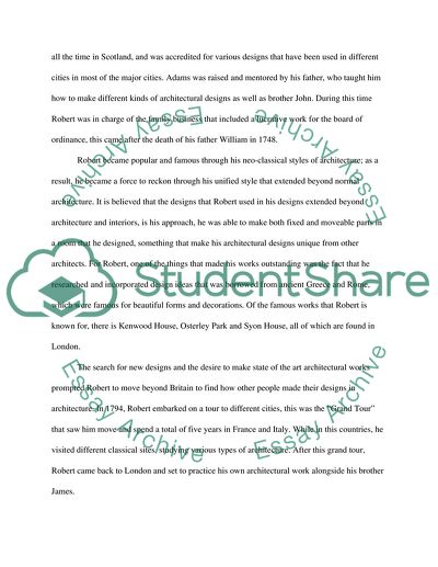 What Did Robert Adam Learn From the Grand Tour