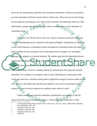 Struggles over the English Language and Struggles over National Identity