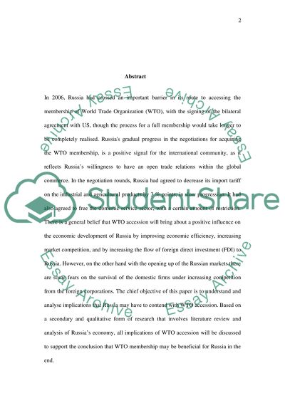 What are the consequences of WTO accession for Russia