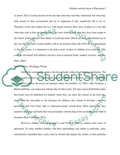 Children and the Sense of Placement