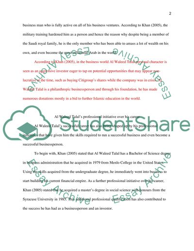 The Financier Alwaleed bin Talal