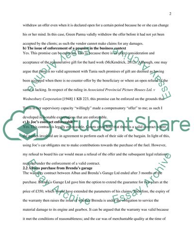 Aspects of Contract and Negligence for Business