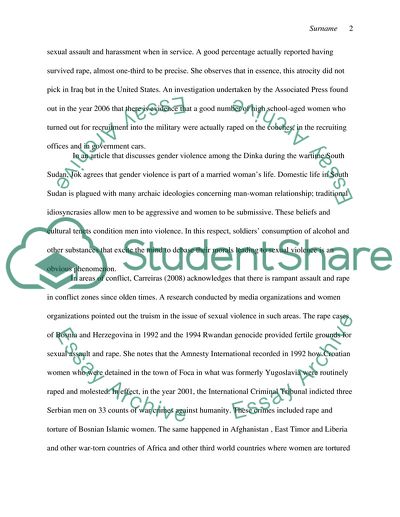 Sexual Violence in the Military