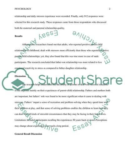 Analysis of Article about Psychology