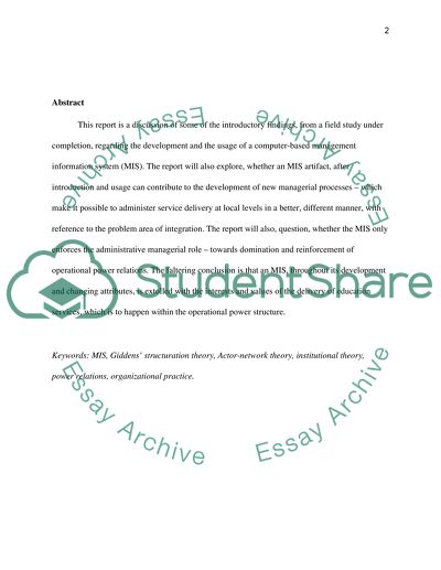 MIS In Local Government Education Centers within East Africa