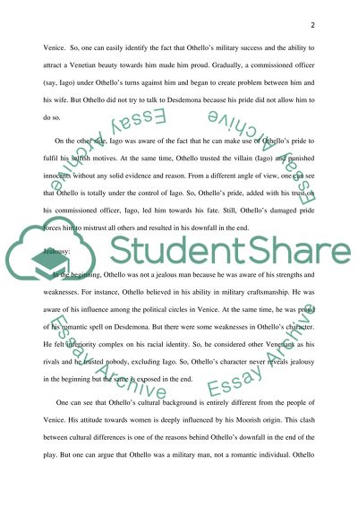 The Role of Pride, Miscommunication, and Fate in Othello