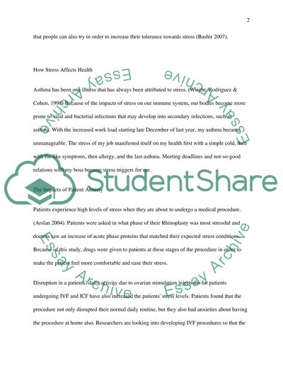 Stress and the Biopsychosocial Model