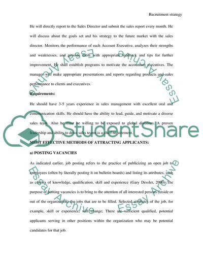 Recruitment and Selection Strategy