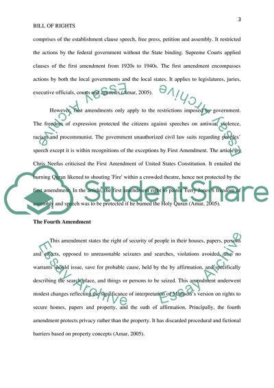 Bill of Rights, Federal, State and the Local Enforcement Agencies