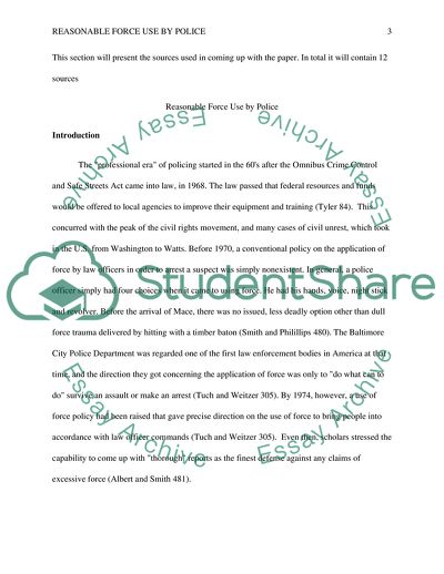 Reasonable Force Use by Police