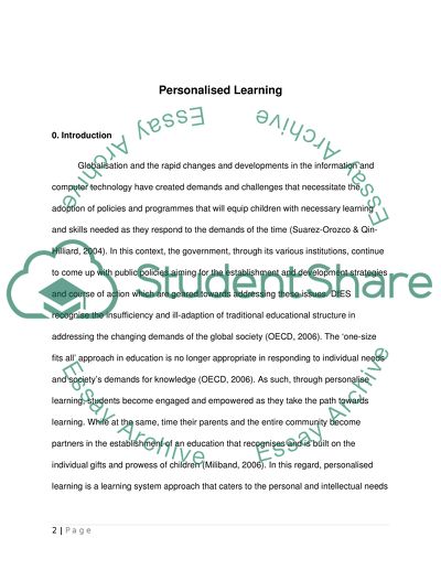 Personalised Learning