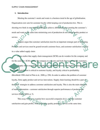 Supply Chain, Strategy and Customer Closeness