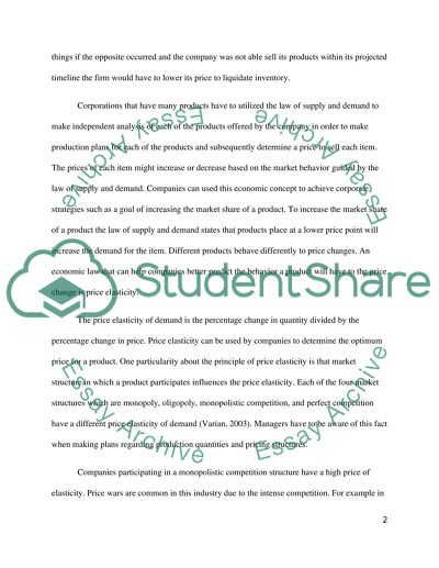 The Law of Supply and Demand