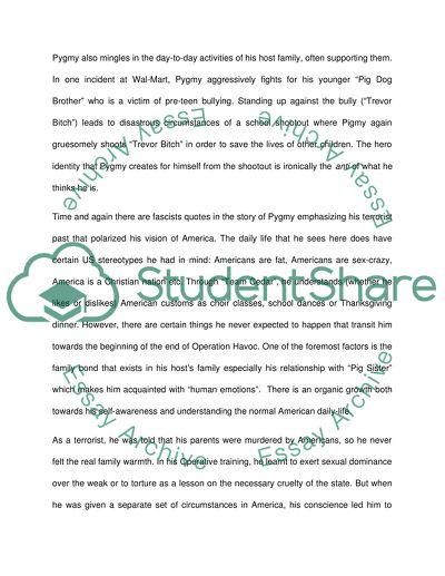 Terrorism & US Daily Life: Reflections from Chuck Palahniuks Pygmy