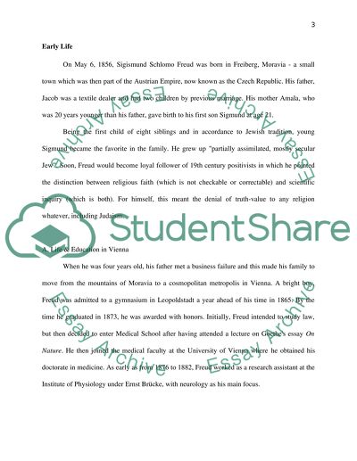 Historical contributions of a Sigmund Frued to the field of psychology