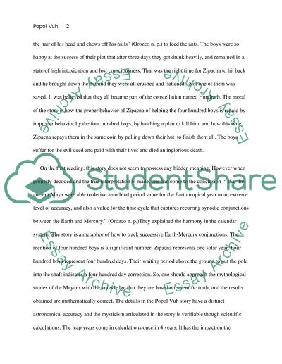 Popol vuh essay 06 picture