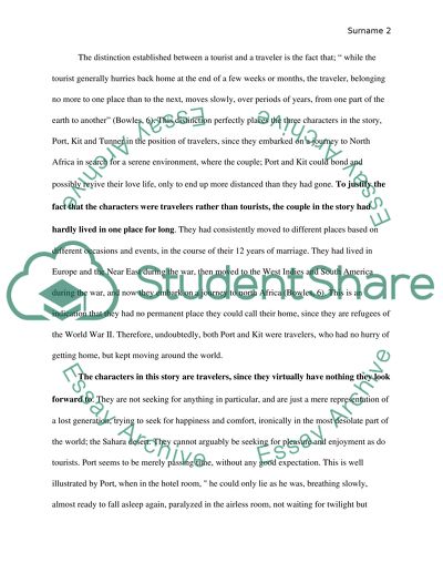 The Distinction Between Tourist and Traveler in The Sheltering Sky