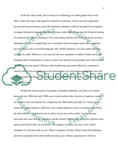 Comparing News Media during the late 1800s/early1900s to the Present