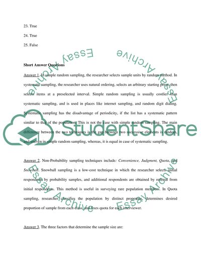 Simple Random Sampling
