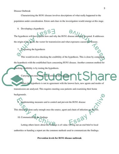 Disease Outbreak Report