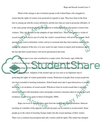 The Concept of the Evolution of Rape Laws