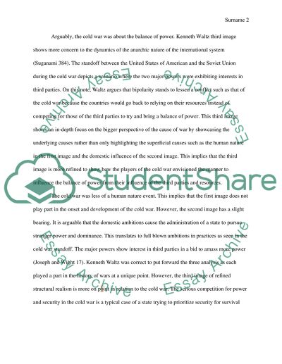 Kenneth Waltzs Contributions to the Origins of the War