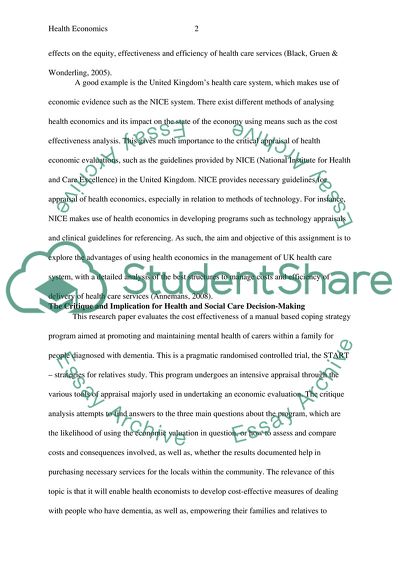 Health Economic Evaluations