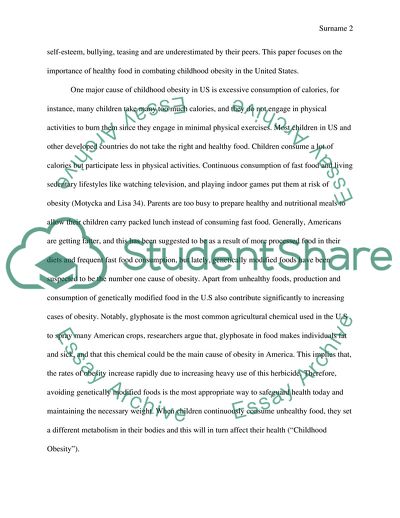 Importance of Healthier Food in Fighting Childhood Obesity in USA