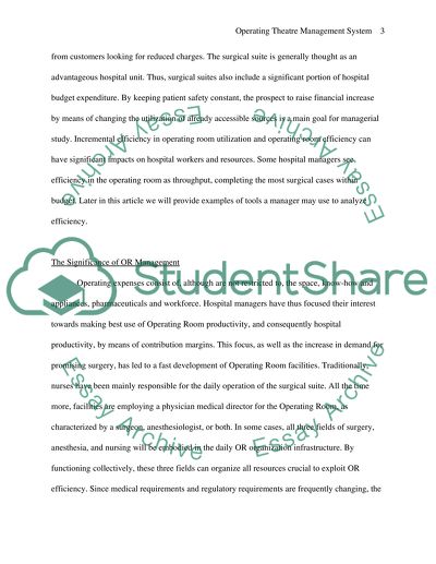 Operating Theatre Management System