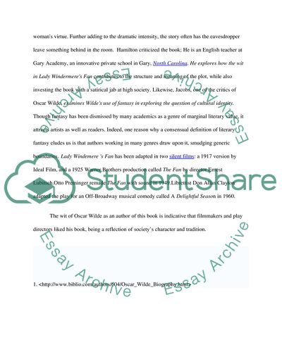 English Oral - Lady Windermeres Fan - Oscar Wilde