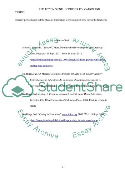 Reflection on Nel Nodding