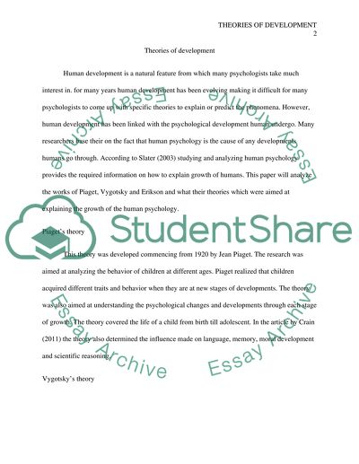 Analyzing Theories of Human Development