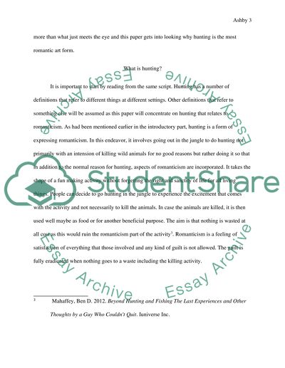 Hunting: the most romantic art form