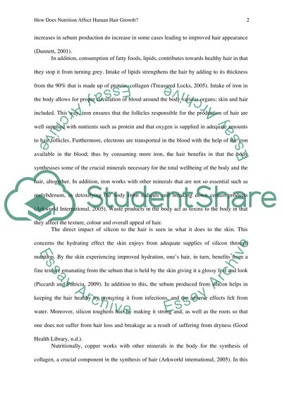 Effects of Nutrition on Human Hair Growth