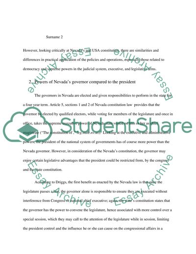 Analysis of the Nevada Constitution
