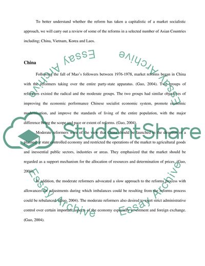 Economic Reforms in Asian Countries