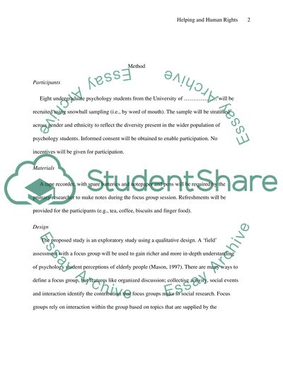 Helping Behaviour And Human Rights