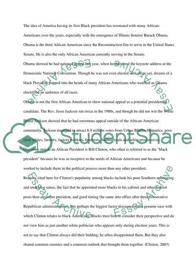 Why we should have a Black President